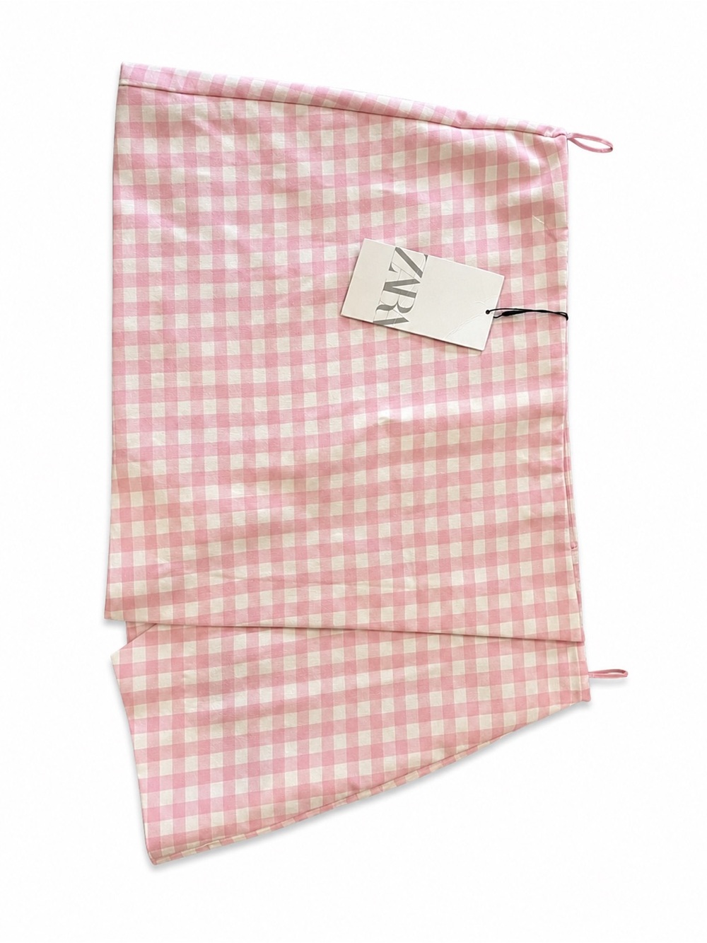 ZARA Pink & Cream Gingham Slip
